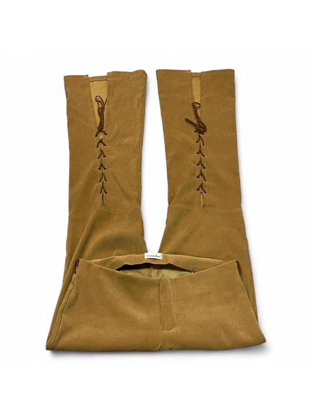 Y2K Charlotte lace up suede pants